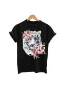 Ruhára vasalható matrica narancssárga tigris motívummal gyerekeknek és felnőtteknek