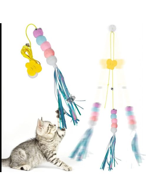Függő cica játék hernyó - Interaktív macskajáték szórakoztató és mozgásfejlesztő célokra