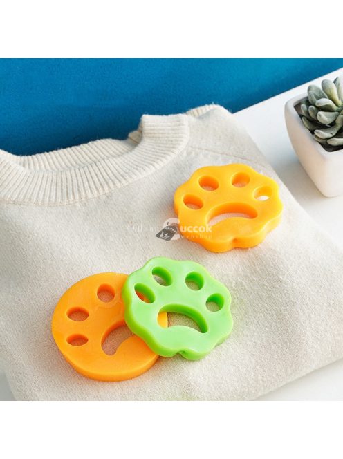 Kisállatszőr eltávolító kefe, kompakt méret (7 x 7 x 1 cm) Zöld színben