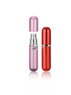   Újratölthető mini parfümszóró rózsaszín, utazó méretű illatszer tároló flakon