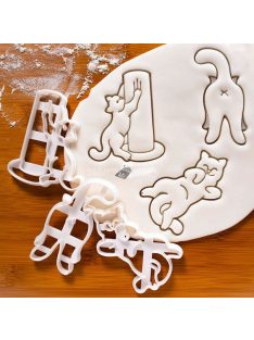   Cicás sütikiszúró szett - kreatív sütiformák macska alakban sütéshez