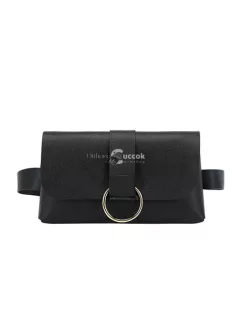   Divatos övtáska zebra mintás fekete színben, praktikus mindennapi használatra