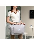 Szürke, vízálló, összehajtható és bővíthető hátizsák utazáshoz és mindennapi használatra