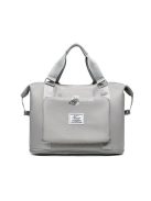 Szürke, vízálló, összehajtható és bővíthető hátizsák utazáshoz és mindennapi használatra