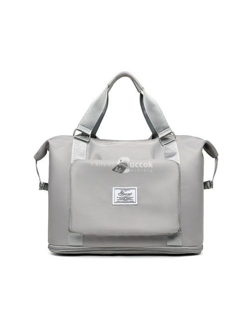 Szürke, vízálló, összehajtható és bővíthető hátizsák utazáshoz és mindennapi használatra