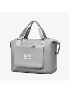   Szürke, vízálló, összehajtható és bővíthető hátizsák utazáshoz és mindennapi használatra