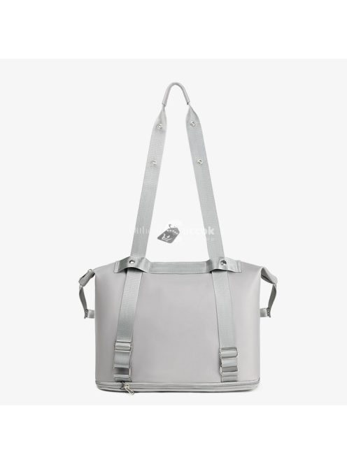 Szürke, vízálló, összehajtható és bővíthető hátizsák utazáshoz és mindennapi használatra