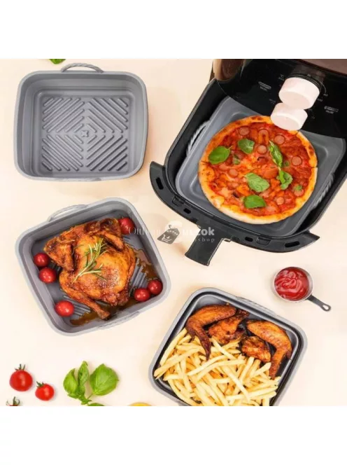 Összecsukható szilikon sütőforma forrólevegős sütőhöz, praktikus tároláshoz