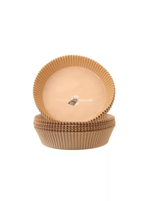 Air fryer sütőpapír, kör alakú, 16 cm, 50 db, forrólevegős sütőbe használható sütőpapír