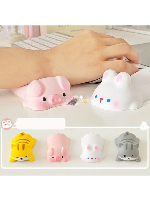 Cicás állatfigurás ergonomikus csuklótámasz számítógépes munkához