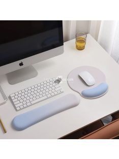   Csuklótámasz és ergonomikus egérpad szett, bordó színben, kényelmes irodai használathoz