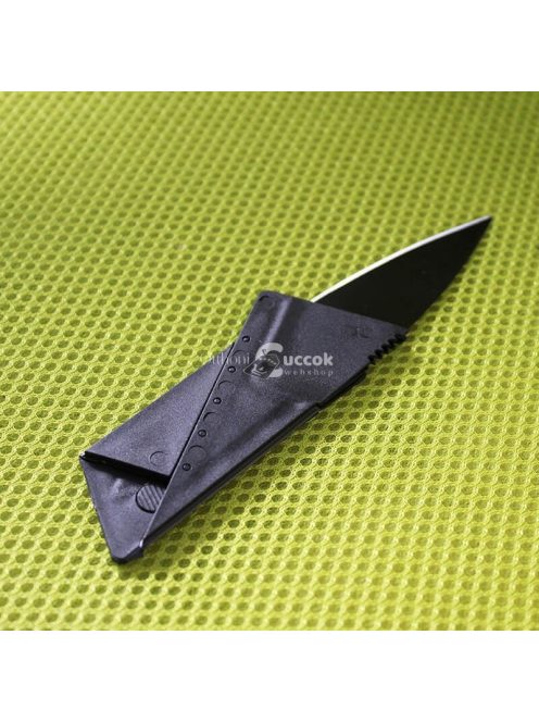 Bankkártya alakú kés egyedi dizájnnal, rozsdamentes acél pengével, praktikus mindennapi használatra!