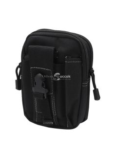   Fekete katonai stílusú övtáska túrázáshoz és mindennapi használatra