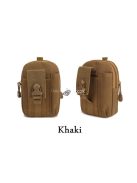 Fekete katonai stílusú övtáska túrázáshoz és mindennapi használatra