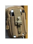 Fekete katonai stílusú övtáska túrázáshoz és mindennapi használatra