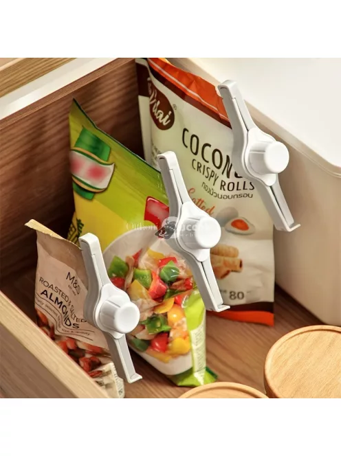 4 darabos Kupakos zacskó záró - Praktikus Élelmiszer Tároló Kiegészítő