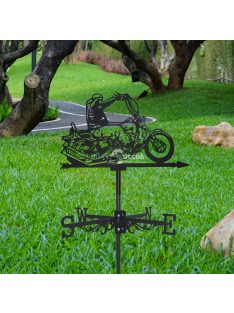   Retro szélkakas, motoros dizájnnal - kültéri dekoráció és szélirányjelző elem