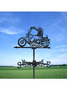   Retro szélkakas, motoros dizájnnal - kültéri dekoráció és szélirányjelző elem