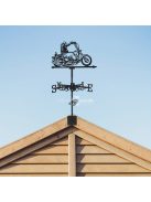 Retro szélkakas, motoros dizájnnal - kültéri dekoráció és szélirányjelző elem