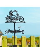 Retro szélkakas, motoros dizájnnal - kültéri dekoráció és szélirányjelző elem