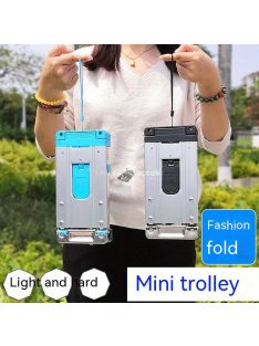  Mini összecsukható kerekes kocsi poggyászhoz és bevásárlótáskához, praktikus szállító eszköz