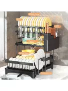 3 Szintes edény csepegtető állvány konyhai tároló és szárító rendszerrel