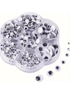   700 db-os kreatív kézműves ragasztható mozgó szem készlet