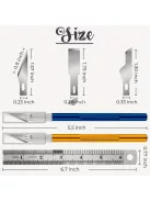 Precíziós kézműves kés készlet 40 db tartalék pengével kreatív projektekhez és modellezéshez