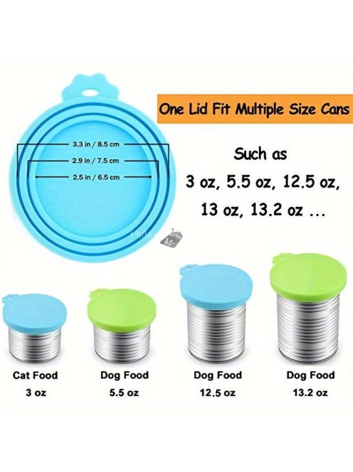 Univerzális szilikon konzervfedő állateledel tárolásához, légmentes záródás