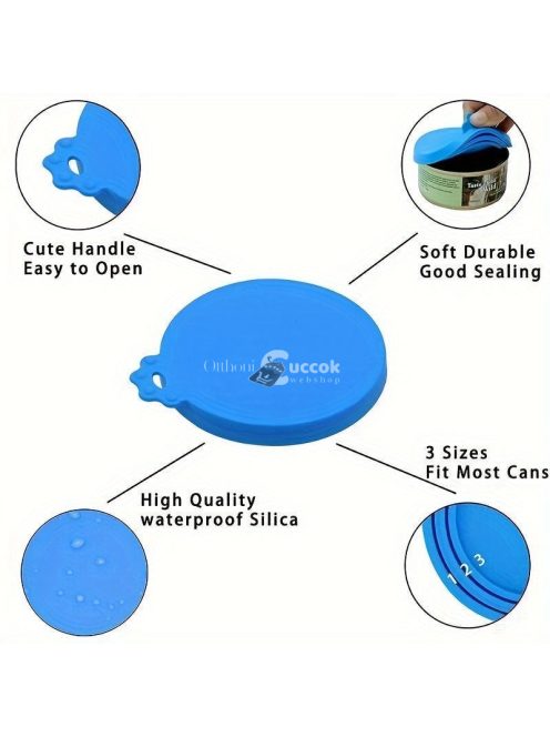 Univerzális szilikon konzervfedő állateledel tárolásához, légmentes záródás