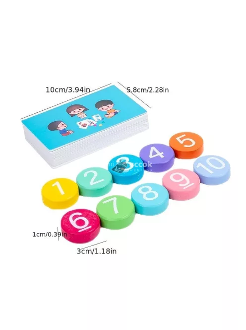 Montessori fa matematikai művelet oktató játék gyerekeknek – Tanulást segítő fejlesztő eszköz