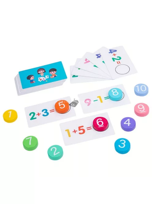 Montessori fa matematikai művelet oktató játék gyerekeknek – Tanulást segítő fejlesztő eszköz