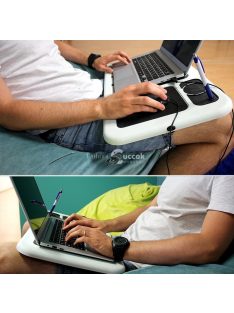   Laptop Notebook Asztal Beépített Hűtőpaddal és Laptop Hűtő Funkcióval