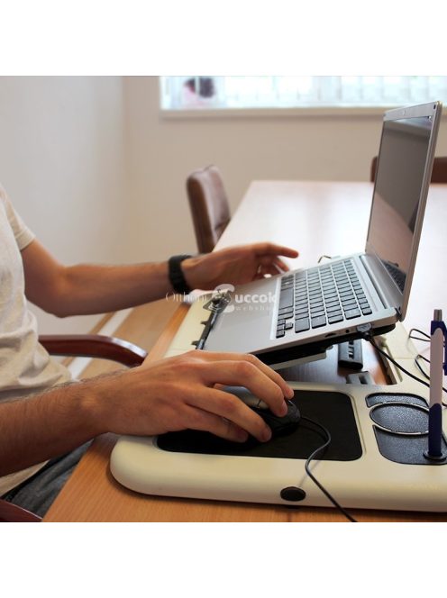 Laptop Notebook Asztal Beépített Hűtőpaddal és Laptop Hűtő Funkcióval
