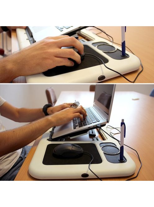 Laptop Notebook Asztal Beépített Hűtőpaddal és Laptop Hűtő Funkcióval