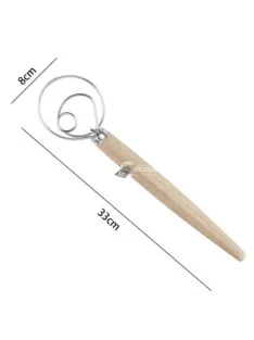   Rozsdamentes acél tészta habverő - Konyhai kézi keverő eszköz sütéshez és főzéshez