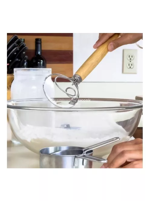 Rozsdamentes acél tészta habverő - Konyhai kézi keverő eszköz sütéshez és főzéshez