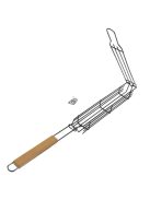 Grillező kosár saslik - kebab hús és zöldség sütéséhez kültéri használatra