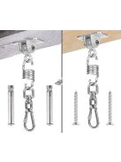 Függőágy és hinta forgatható horog - Stabil rögzítés kültéri és beltéri használatra