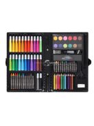 86 darabos művész készlet fekete tárolóban rajzoláshoz és festéshez
