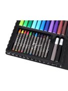 86 darabos művész készlet fekete tárolóban rajzoláshoz és festéshez