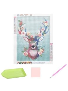   Gyémántszemes kirakó készlet (Malatec) - szarvas mintával, kreatív hobbi tevékenységhez