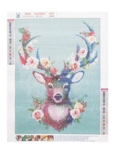   Gyémántszemes kirakó készlet (Malatec) - szarvas mintával, kreatív hobbi tevékenységhez