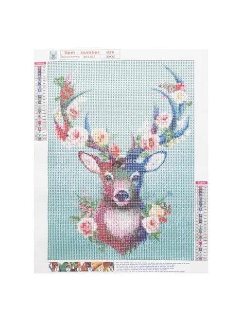 Gyémántszemes kirakó készlet (Malatec) - szarvas mintával, kreatív hobbi tevékenységhez