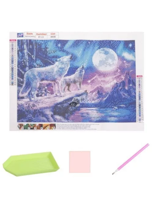 Gyémántszemes kirakó készlet (Malatec) - szarvas mintával, kreatív hobbi tevékenységhez