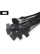 Színes címkés kábelkötegelő (100 db) - Rendszerezéshez és jelöléshez ideális megoldás