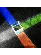 CMY színkeverésű, hatoldalú fényes prizma kocka dekorációs célokra