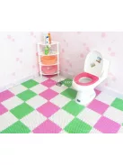 Csúszásgátló fürdőszobai szőnyeg - kék, biztonságos és kényelmes fürdőszobai használatra