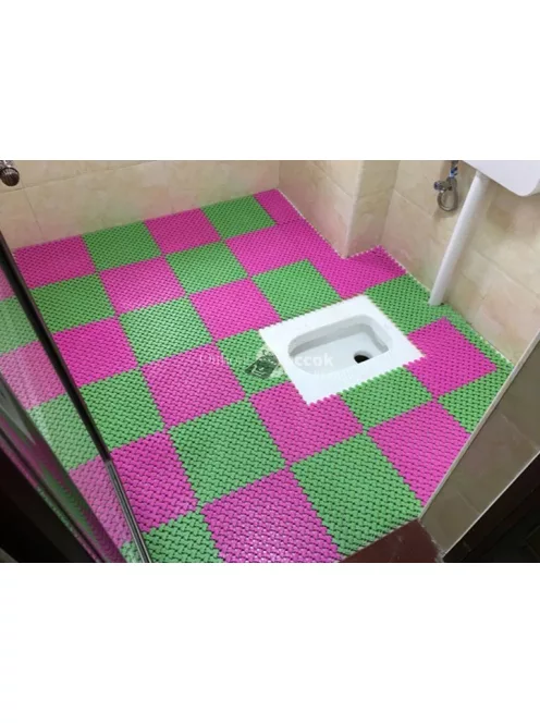 Csúszásgátló fürdőszobai szőnyeg - kék, biztonságos és kényelmes fürdőszobai használatra