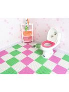 Csúszásgátló fürdőszobai szőnyeg - kék, biztonságos és kényelmes fürdőszobai használatra